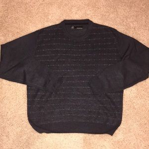 WHEATHERPROOD Sweater Dressy Large Black Pattern